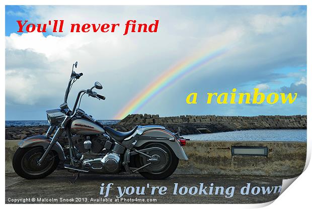 Find your rainbow Print by Malcolm Snook
