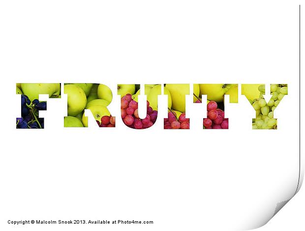 Fruity Print by Malcolm Snook