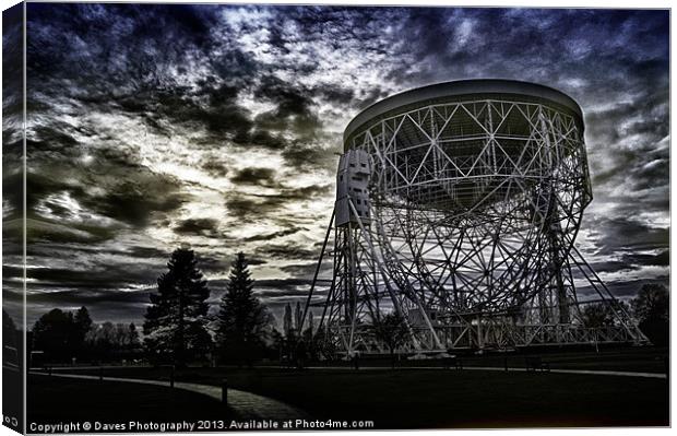 Jodrell Bank Radio Telescope Dish Canvas Print by Daves Photography