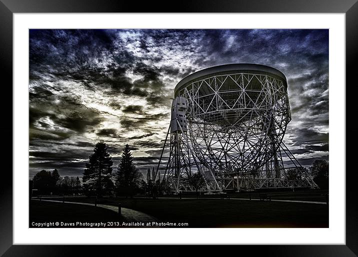 Jodrell Bank Radio Telescope Dish Framed Mounted Print by Daves Photography