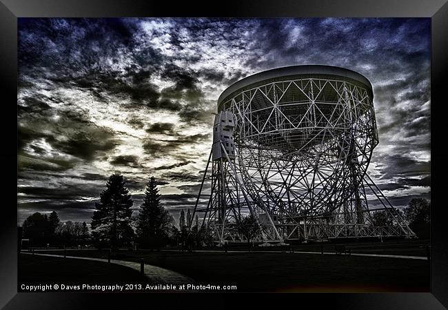 Jodrell Bank Radio Telescope Dish Framed Print by Daves Photography