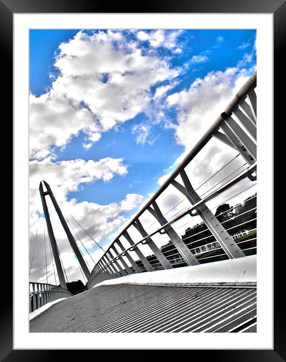 Diglis Bridge Framed Mounted Print by Victoria Bowie