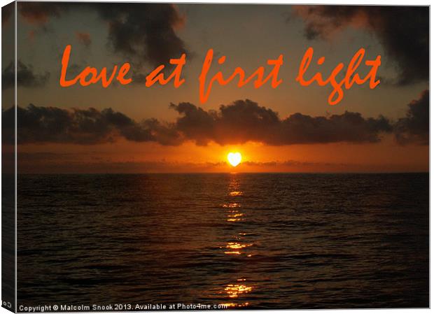 Love At First Light Canvas Print by Malcolm Snook