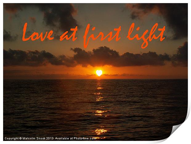 Love At First Light Print by Malcolm Snook