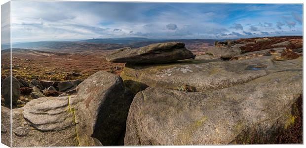 Stanage End Panorama Canvas Print by Jonathan Swetnam