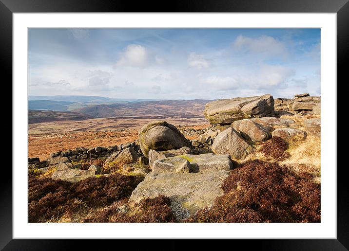 Stanage End Framed Mounted Print by Jonathan Swetnam