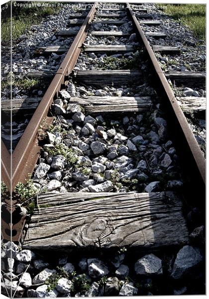 The train passed... Canvas Print by Alfani Photography