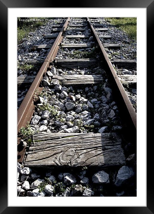 The train passed... Framed Mounted Print by Alfani Photography