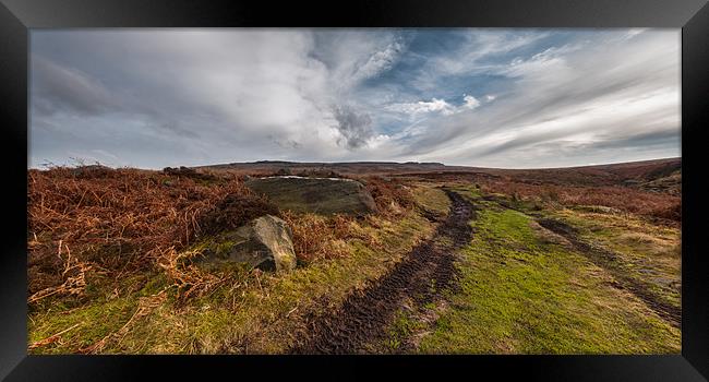 Stanage End Panorama Framed Print by Jonathan Swetnam