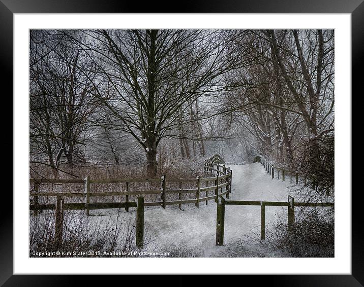 Snowy Meadows Framed Mounted Print by Kim Slater