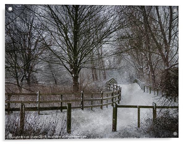 Snowy Meadows Acrylic by Kim Slater