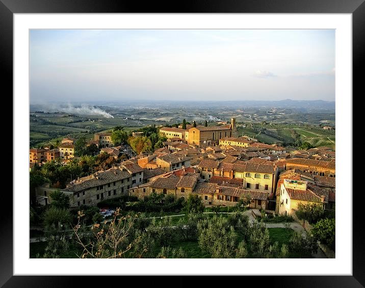 Tuscan Rooftops Framed Mounted Print by peter tachauer