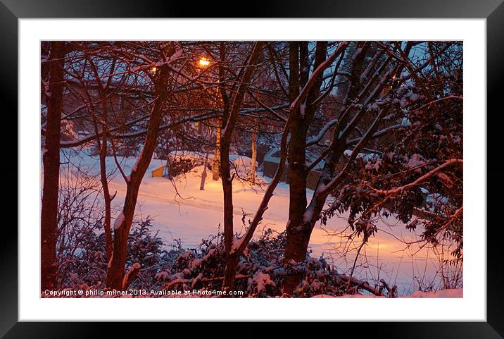 Winter From My Window Framed Mounted Print by philip milner