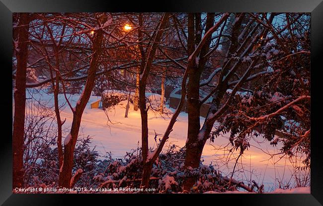 Winter From My Window Framed Print by philip milner