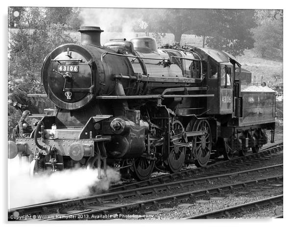 LMS Ivatt Class 4 2-6-0 No.43106 Acrylic by William Kempster