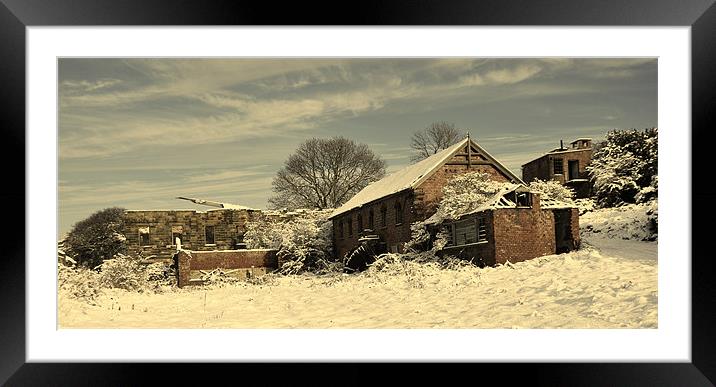 Skelton park mine ruins Framed Mounted Print by andrew pearson