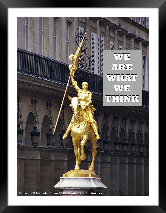 We Are What We Think Framed Mounted Print by Malcolm Snook