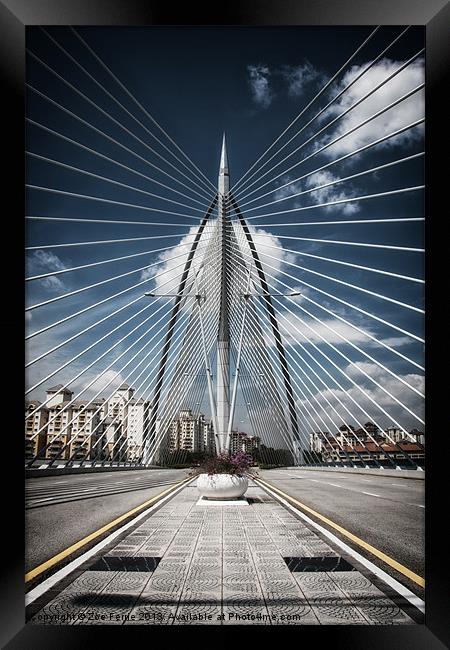 Seri Wawasan Bridge Framed Print by Zoe Ferrie