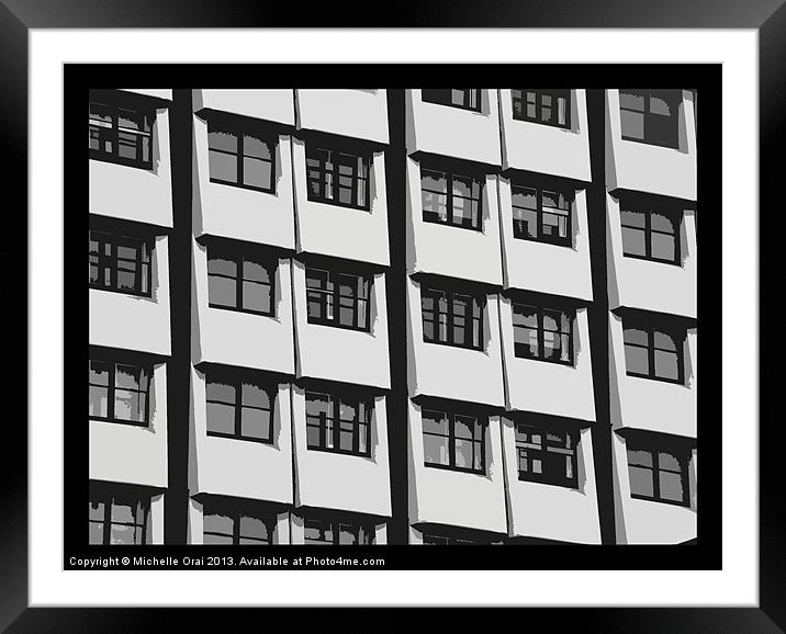 Black and White Windows Framed Mounted Print by Michelle Orai
