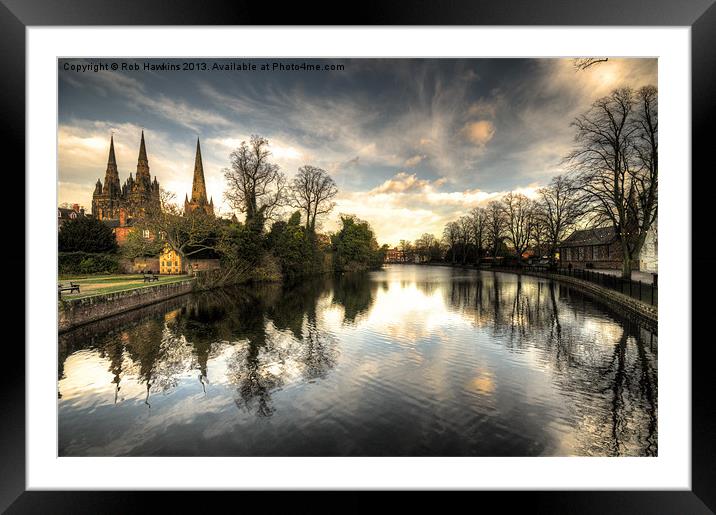 Reflections over Lichfield Framed Mounted Print by Rob Hawkins