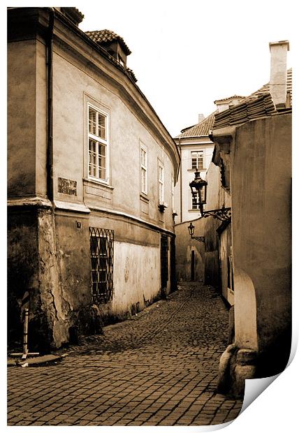 Timeless Street in sepia Print by Ranald Dods
