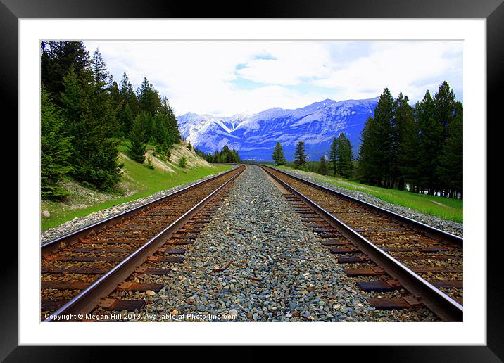 Mountain Tracks Framed Mounted Print by Megan Winder