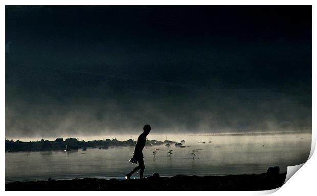 Down the River Mahanadi Print by T R   Bala subramanyam