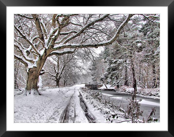 Snow On The Towpath Framed Mounted Print by Colin Williams Photography