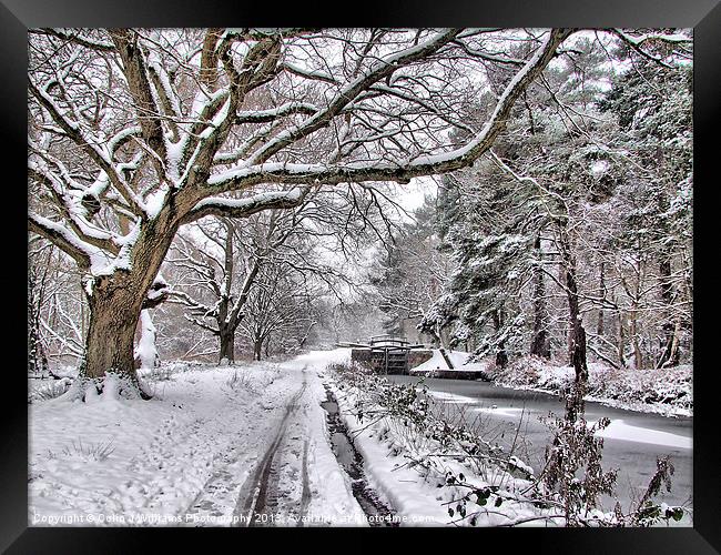 Snow On The Towpath Framed Print by Colin Williams Photography