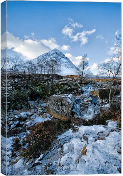 Icy Buachaille Etive Mor Canvas Print by Jacqi Elmslie
