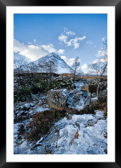 Icy Buachaille Etive Mor Framed Mounted Print by Jacqi Elmslie