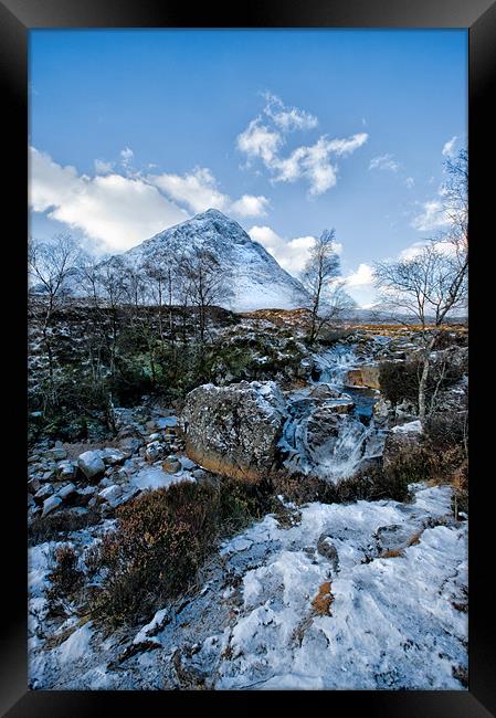 Icy Buachaille Etive Mor Framed Print by Jacqi Elmslie