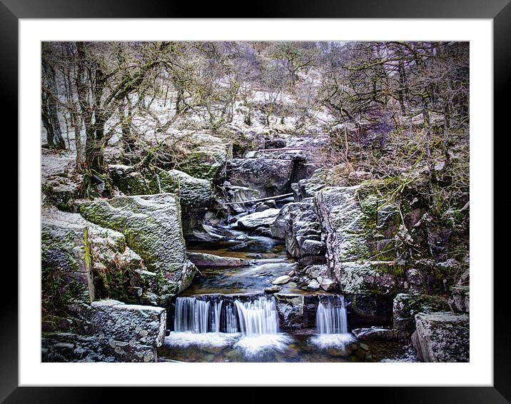 Callander Waterfall Framed Mounted Print by Sam Smith