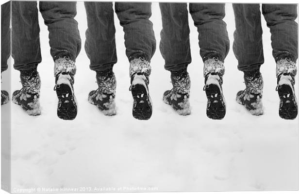 Walking in the Snow Canvas Print by Natalie Kinnear