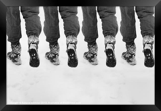 Walking in the Snow Framed Print by Natalie Kinnear
