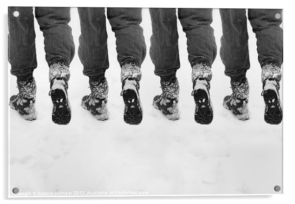 Walking in the Snow Acrylic by Natalie Kinnear