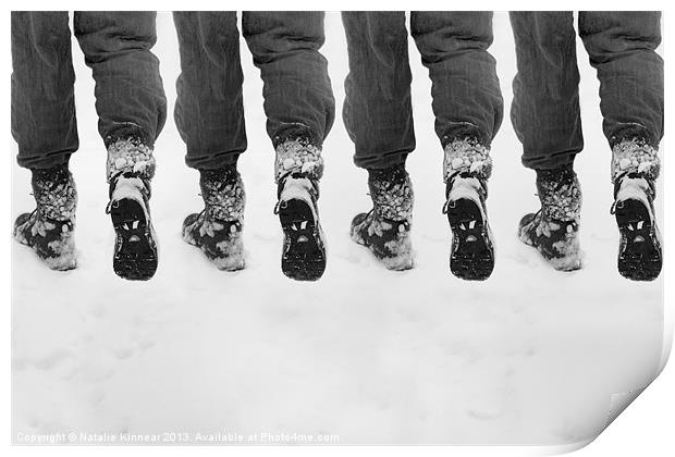 Walking in the Snow Print by Natalie Kinnear