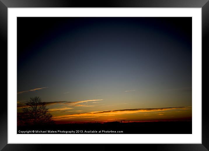 Cold Morning Sunrise Framed Mounted Print by Michael Waters Photography