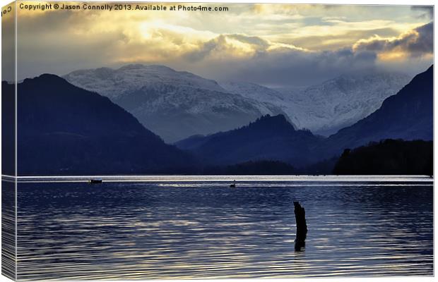 Last Light At Derwentwater Canvas Print by Jason Connolly