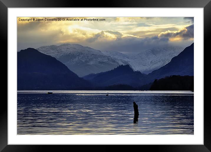 Last Light At Derwentwater Framed Mounted Print by Jason Connolly