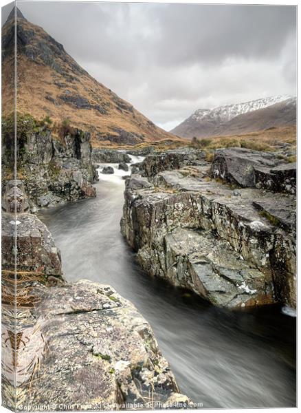 River Etive Gorge Canvas Print by Chris Frost