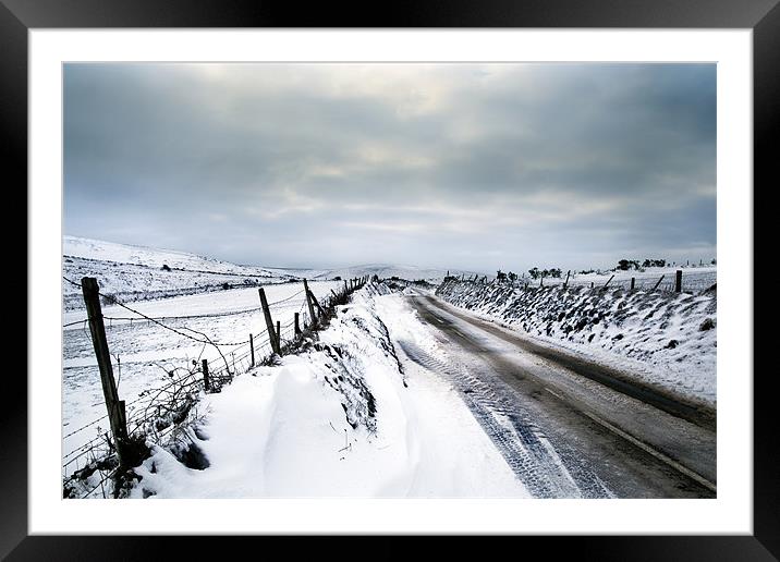 A Snowy Journey Framed Mounted Print by Simon West