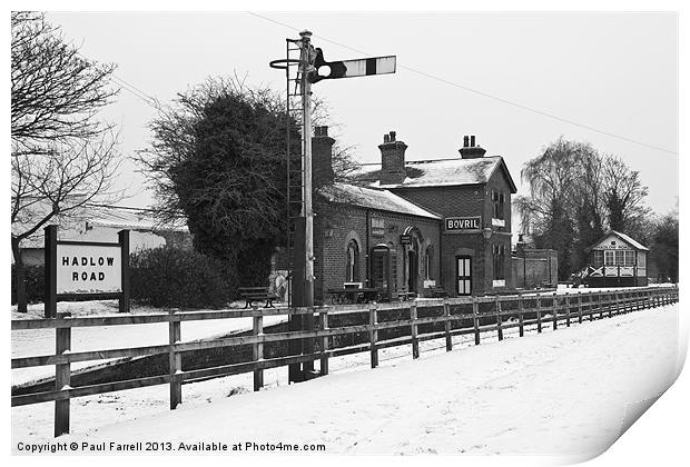 Snowy Hadlow Road railway station Print by Paul Farrell Photography