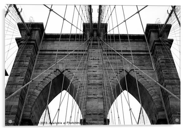 Brooklyn Bridge, New York Acrylic by Megan Winder