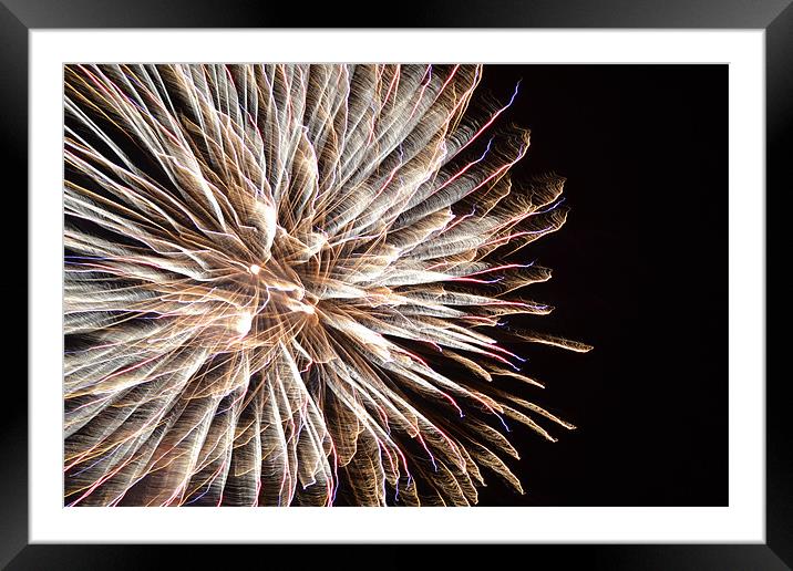 fireworks Framed Mounted Print by Fred Walters