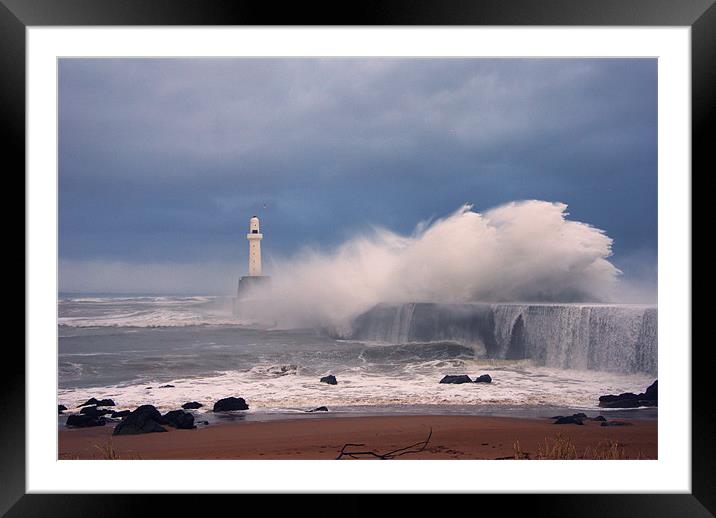 White wave Framed Mounted Print by Vicky Mitchell