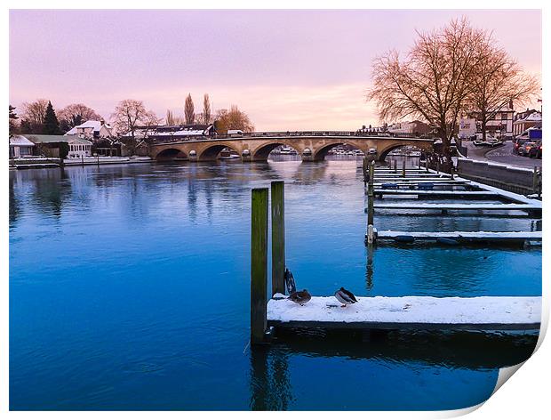 The river Thames Print by Oxon Images