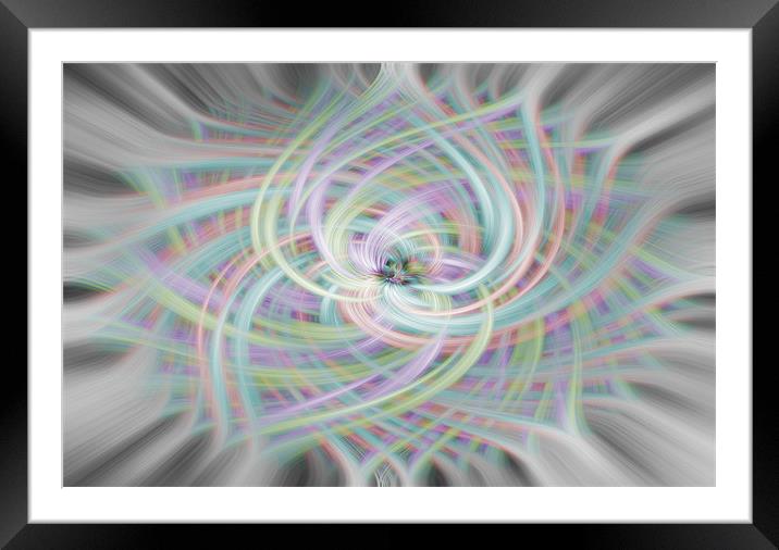 Rainbow Swirl  Framed Mounted Print by sam short