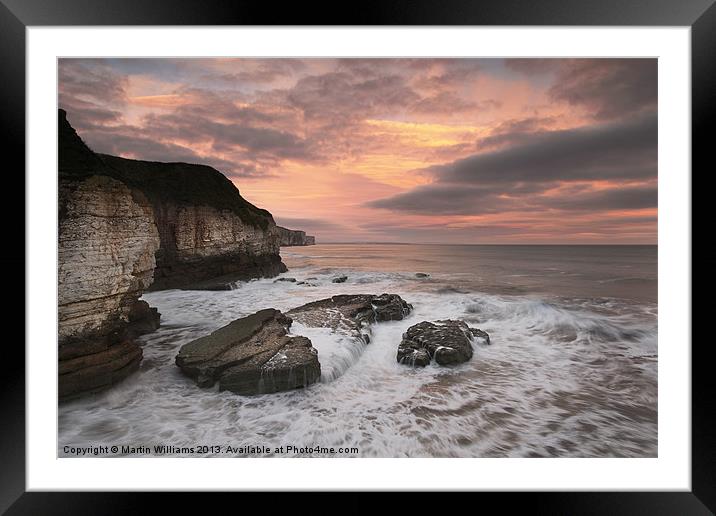 Thornwick Bay Sunrise 2 Framed Mounted Print by Martin Williams