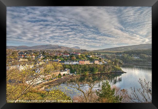 Northward view over Portree Framed Print by Richard Smith